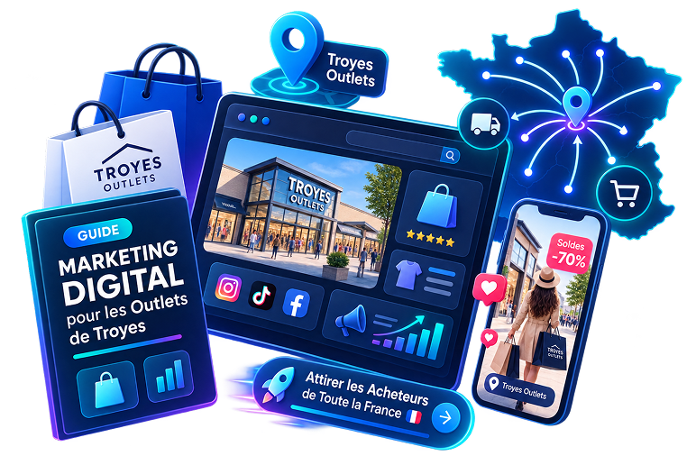 Guide Marketing Digital pour les Outlets de Troyes — Attirer les Acheteurs de Toute la France